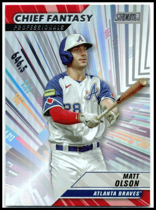 2024 Stadium Club Chief Fantasy Professionals #CFPRO-1 Matt Olson Atlanta Braves