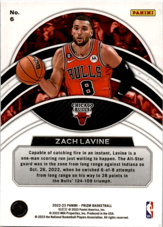 2022 Prizm Dominance #6 Zach Lavine