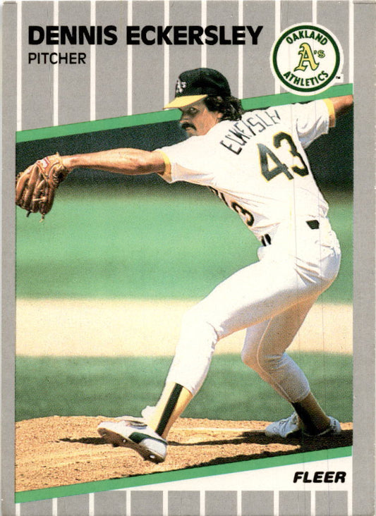 1989 Fleer #7 Dennis Eckersley Oakland Athletics