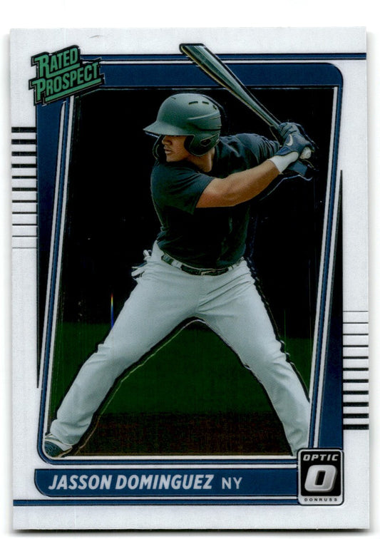 2021 Donruss Optic Rated Prospect Jasson Dominguez Rookie New York Yankees #RP11