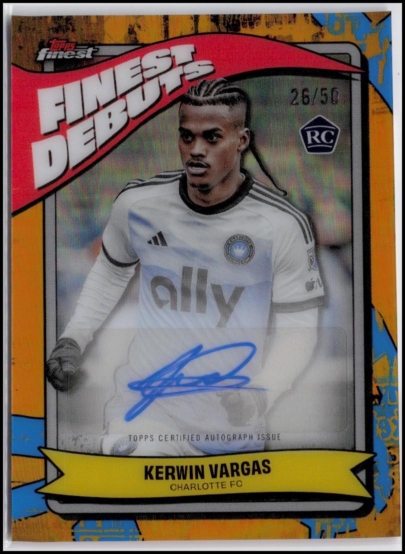 2024 Finest MLS #FDA-KV Kerwin Vargas Finest Debut Autograph Gold Refractor #/50