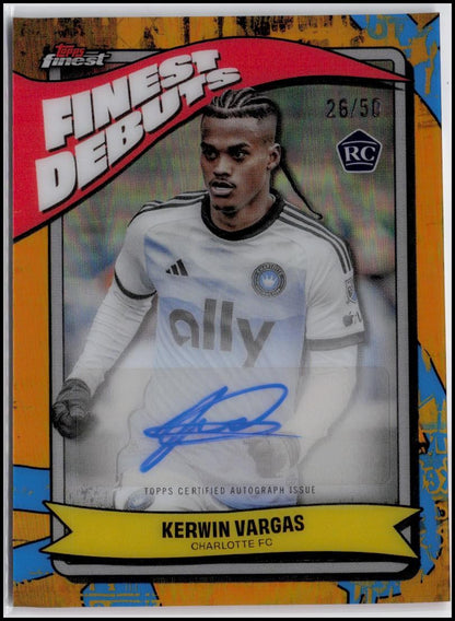 2024 Finest MLS #FDA-KV Kerwin Vargas Finest Debut Autograph Gold Refractor #/50