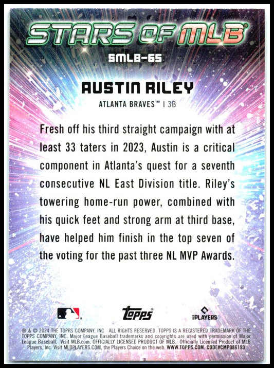 2024 Topps Update Stars of MLB #SMLB-65 Austin Riley Atlanta Braves