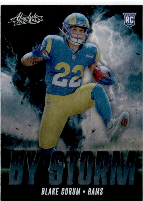 2024 Panini Absolute By Storm #BS-BCM Blake Corum Los Angeles Rams