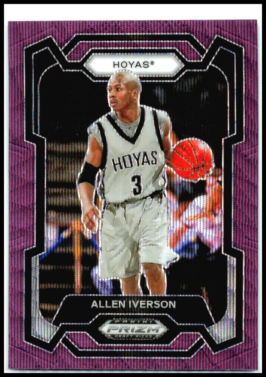2024 Panini Prizm Draft Picks Prizms Purple Wave #33 Allen Iverson