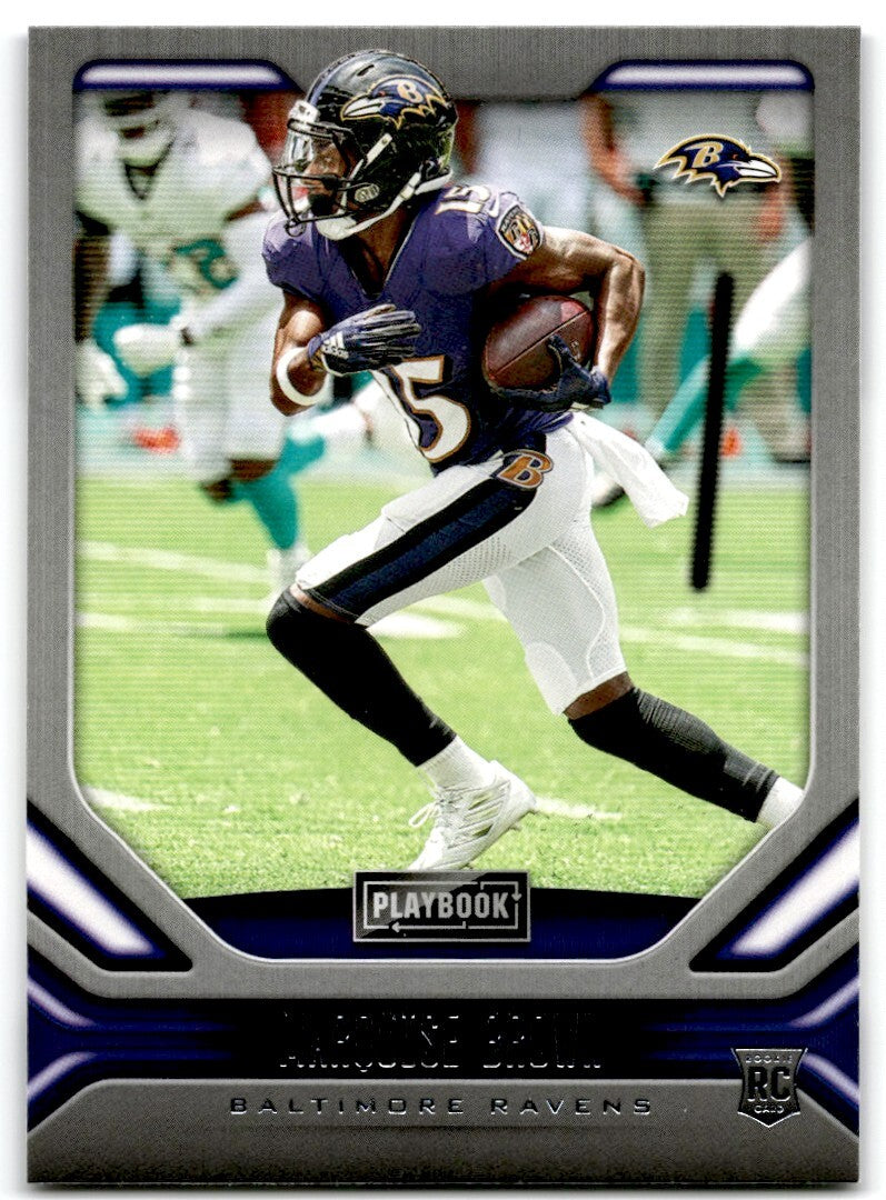 2019 Panini Playbook Marquise Brown Rookie Baltimore Ravens #112
