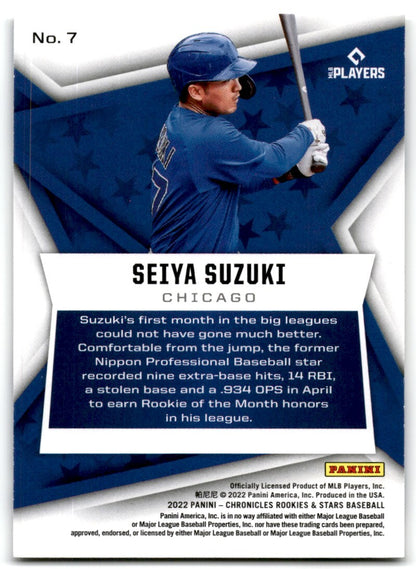2022 Panini Rookie & Stars Seiya Suzuki Rookie Chicago Cubs #7