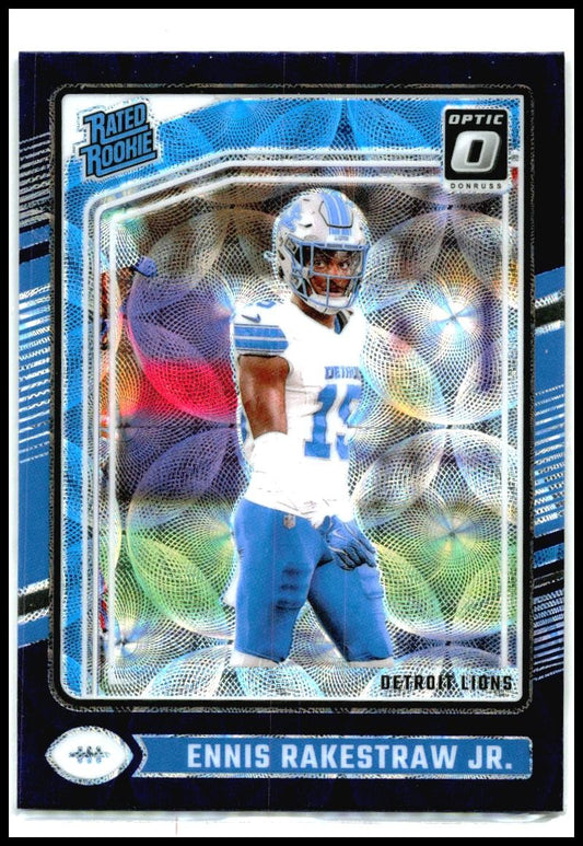 2024 Donruss Optic Purple Scope #232 Ennis Rakestraw Jr. Detroit Lions