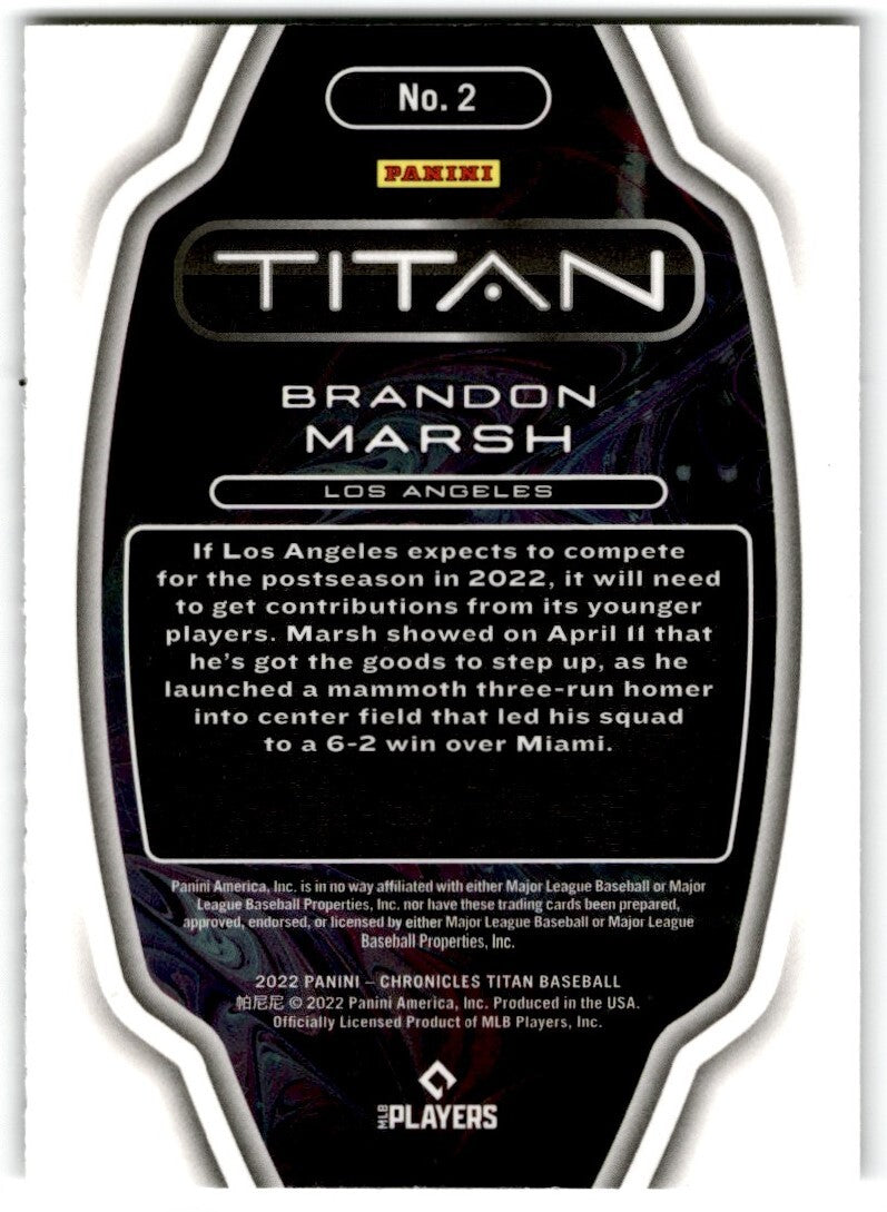 2022 Chronicles Titan Brandon Marsh Rookie Los Angeles Angels #2