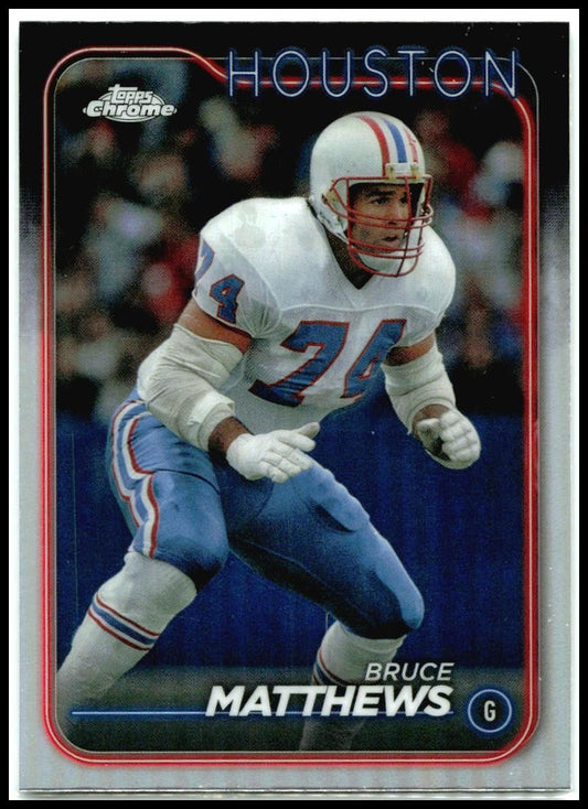 2024 Topps Chrome Refractor #190 Bruce Matthews Houston Oilers