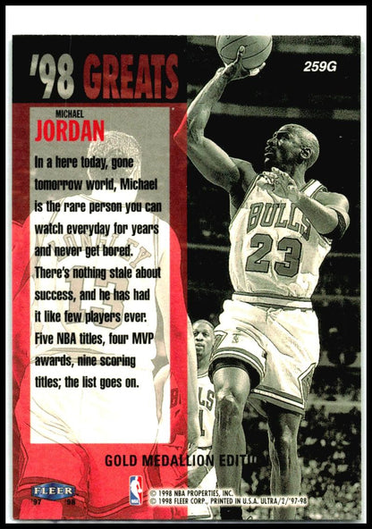 1997-98 Ultra #259 Michael Jordan Chicago Bulls