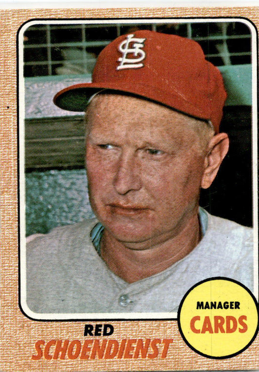 1968 Topps #294 Red Schoendienst St. Louis Cardinals