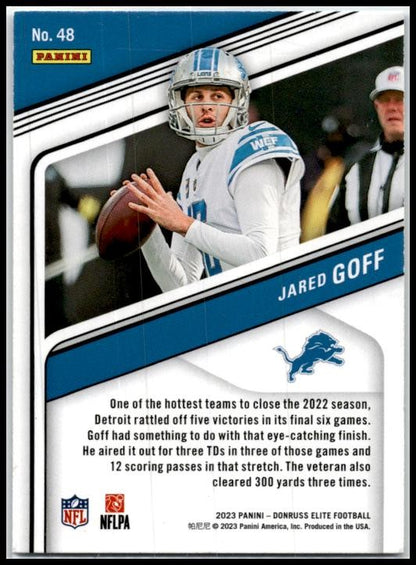 2023 Donruss Elite #48 Jared Goff Detroit Lions