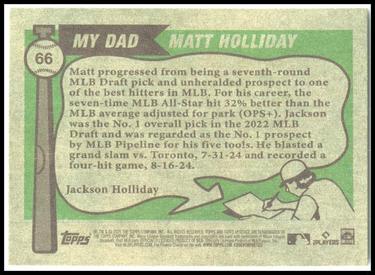 2025 Topps Heritage #P211 Matt Holliday Colorado Rockies