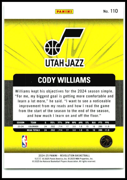 2024-25 Revolution #110 Cody Williams