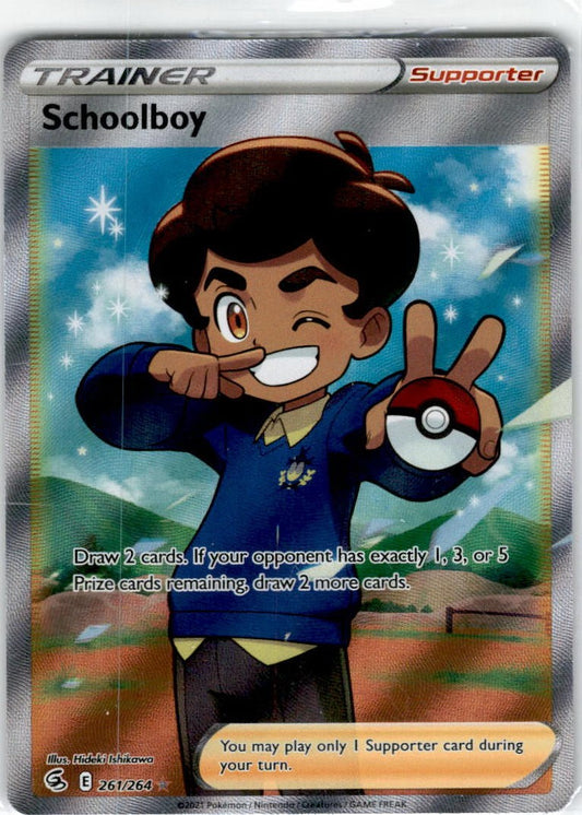 Schoolboy 261/264 SWSH Fusion Strike Holo Full Art Ultra Rare