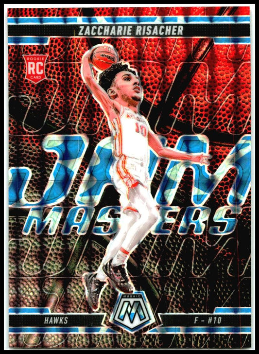 2024-25 Mosaic Jam Master Reactive Blue /99 #8 Zaccharie Risacher Hawks