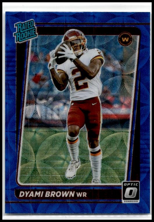 2021 Donruss Optic Blue Scope #223 Dyami Brown Rookie Washington Football Team