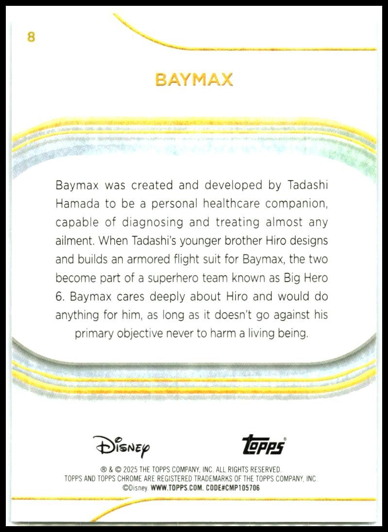 2025 Topps Chrome Disney #8 Baymax