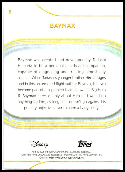 2025 Topps Chrome Disney #8 Baymax