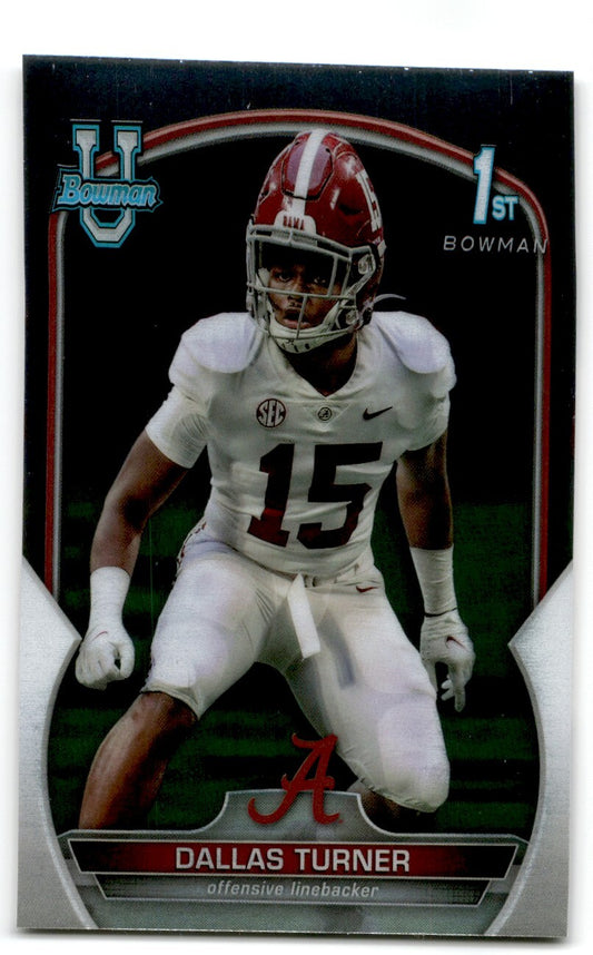 2022 Bowman University Chrome Dallas Turner South Alabama Jaguars #6