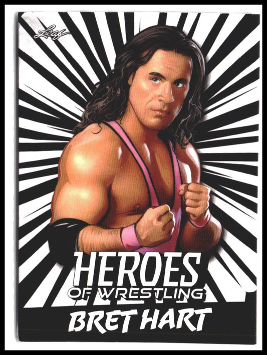 Bret Hart #B-1 2023 Leaf Heroes of Wrestling