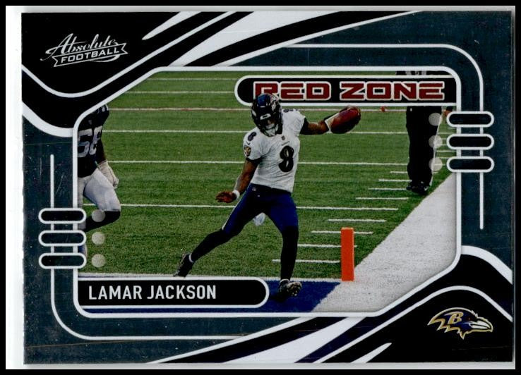 2021 Panini Absolute Red Zone #RZ20 Lamar Jackson Baltimore Ravens