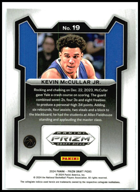 2024 Panini Prizm Draft Picks #19 Kevin McCullar Jr. Knicks