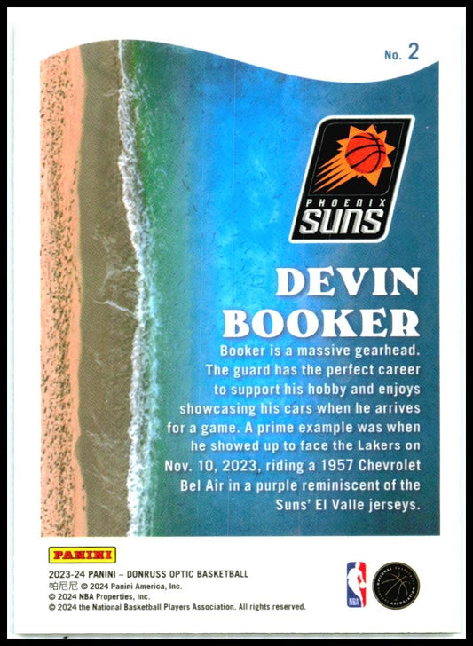 2023-24 Donruss Optic Splash #2 Devin Booker Phoenix Suns