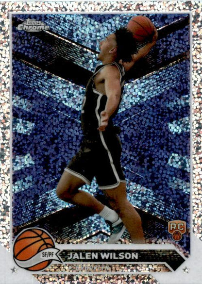 2023-24 Topps Chrome Speckle Refractors #61 Jalen Wilson Rookie Nets