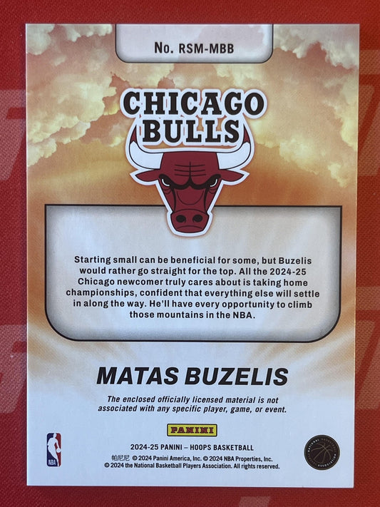2024-25 Hoops Rise N Shine Memorabilia #RSM-MBB Matas Buzelis Chicago Bulls