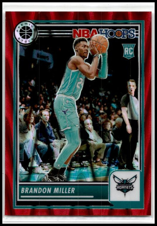 2023-24 Hoops Premium Stock Red Wave /199 #245 Brandon Miller