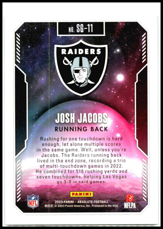2023 Panini Absolute Star Gazing #SG-11 Josh Jacobs Las Vegas Raiders