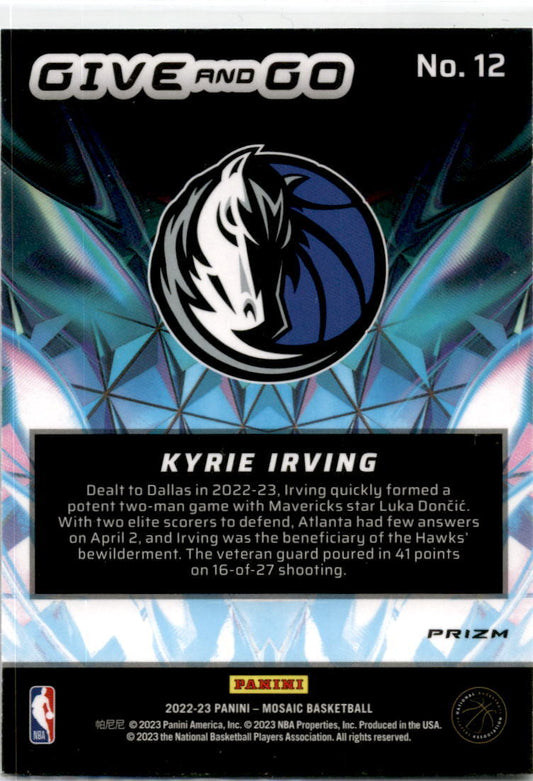 2022-23 Panini Mosaic Give and Go Mosaic Green #12 Kyrie Irving