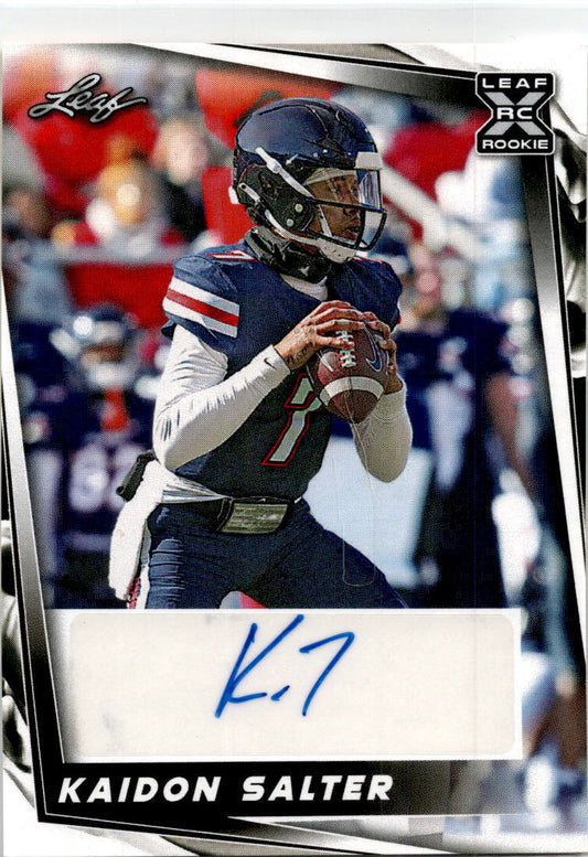 2024 Leaf #BA-KS1 Kaidon Salter Rookie Auto Liberty Flames