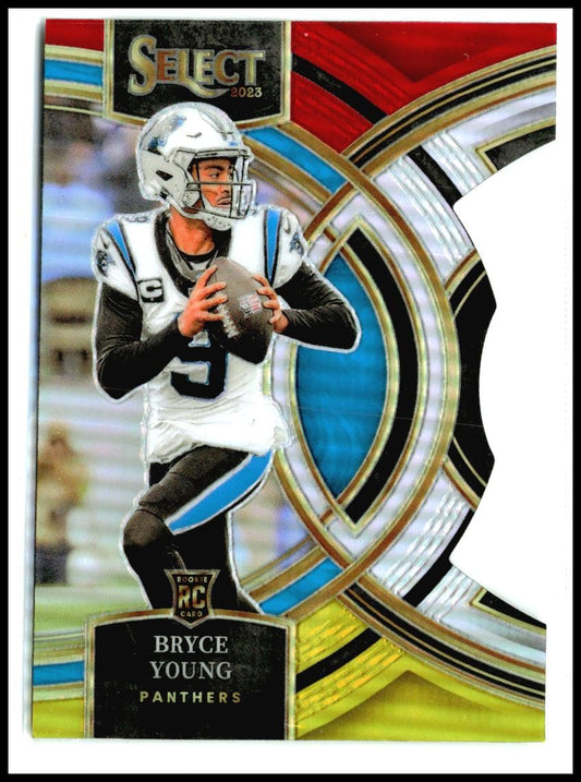 2023 Select Red and Yellow Prizms Die Cuts #167 Bryce Young Rookie Panthers