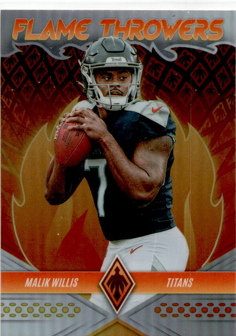 2022 Panini Phoenix Flame Throwers #FT-29 Malik Willis Tennessee Titans