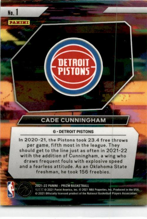 2021-22 Prizm Instant Impact #1 Cade Cunningham Detroit Pistons