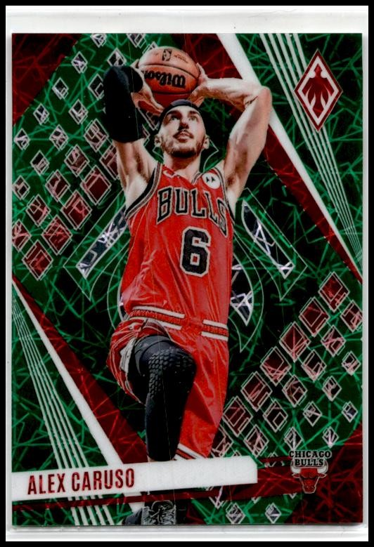 2023-24 Panini Phoenix Phoenix Green Lazer #110 Alex Caruso #/175 Chicago Bulls