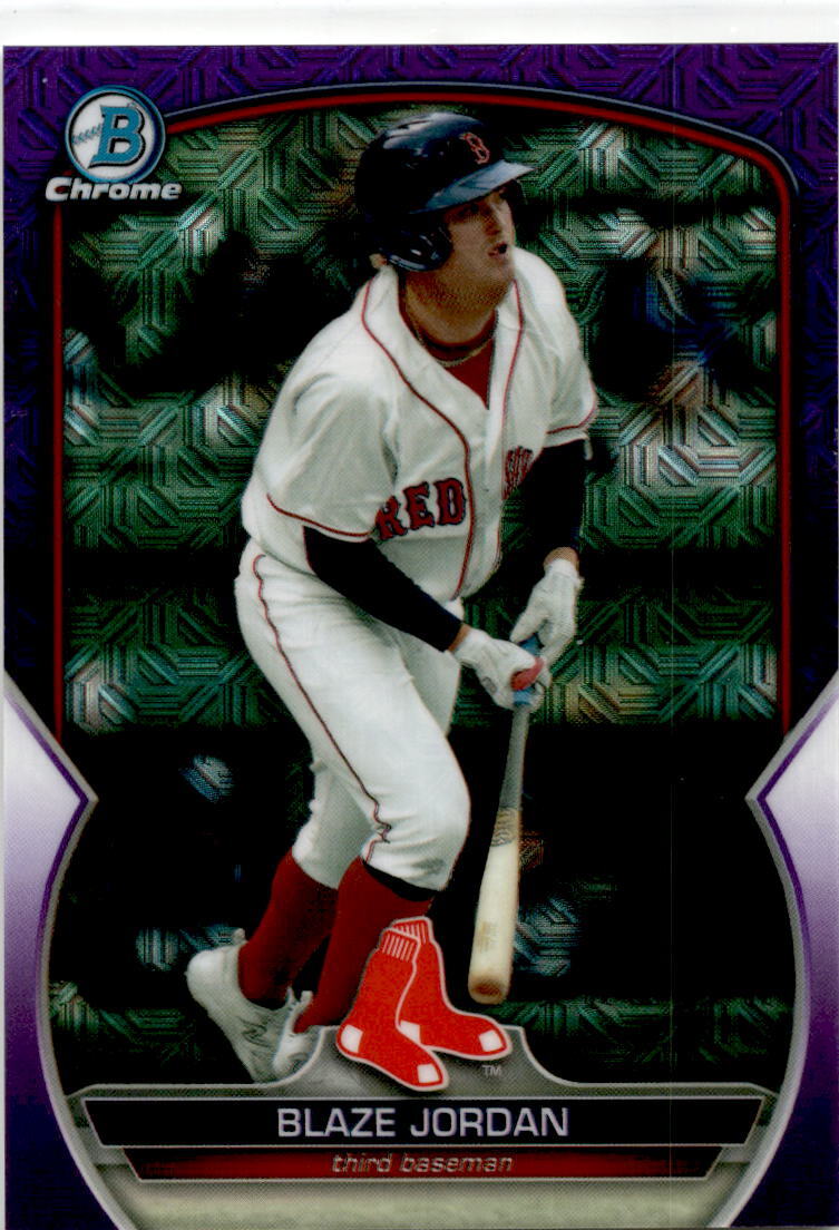 2023 Bowman Chrome  Purple Mojo Refractor #BCP-167 Blaze Jordan Red Sox /299