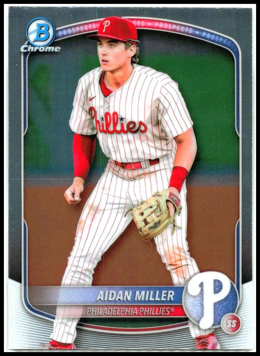 2025 Bowman Chrome Prospects #BCP-54 Aidan Miller Philadelphia Phillies