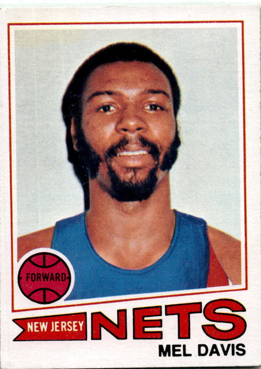 1977-78 Topps White Backs #38 Mel Davis New Jersey Nets