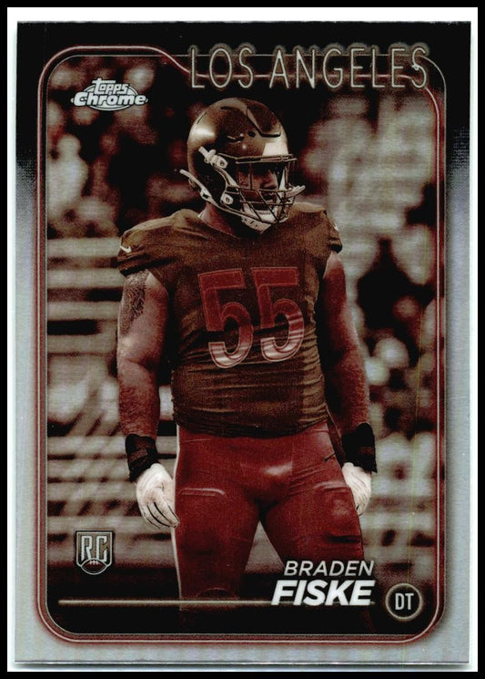 2024 Topps Chrome Sepia #273 Braden Fiske Rookie Los Angeles Rams