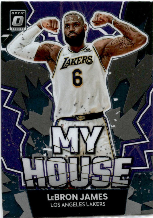 2022 Donruss Optic My House #4 LeBron James Los Angeles Lakers