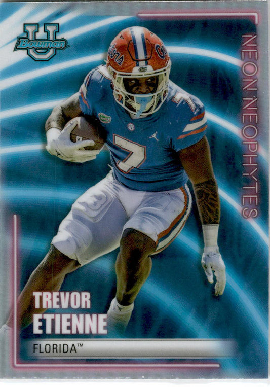2022-23 Bowman's Best University Neon Neophytes #NN-7 Trevor Etienne  Gators