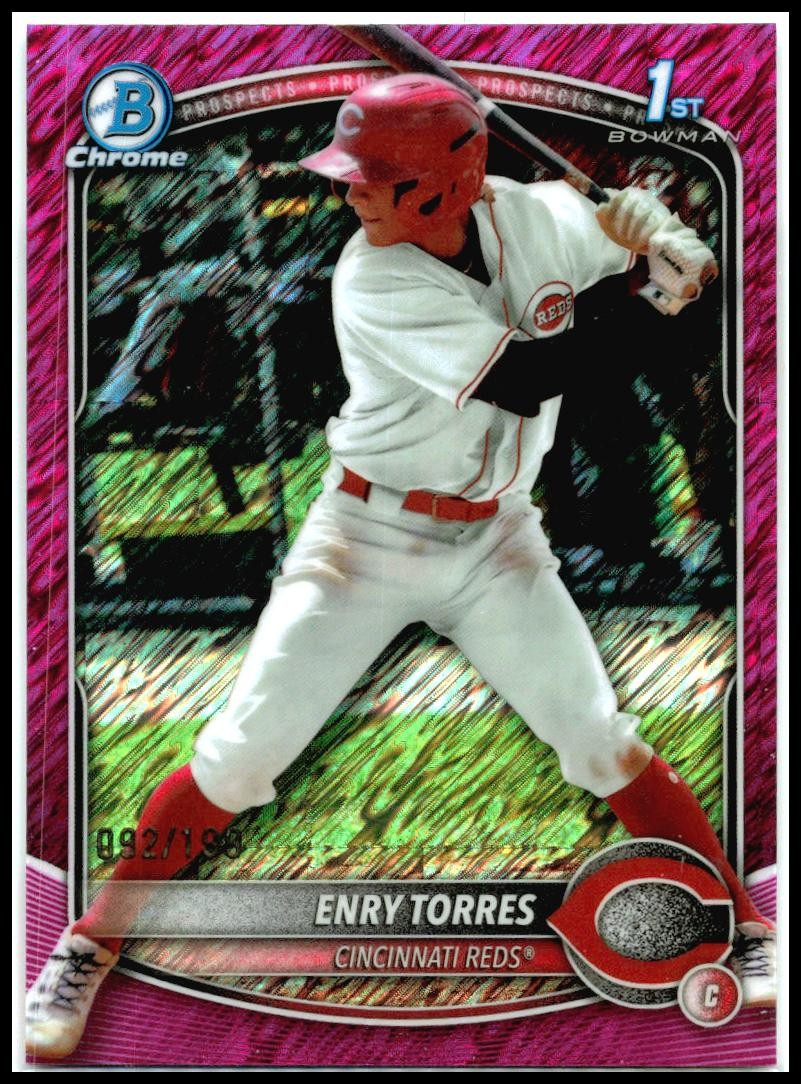 2025 Bowman Chrome Fuchsia Shimmer Refractor /199 #BCP-168 Enry Torres