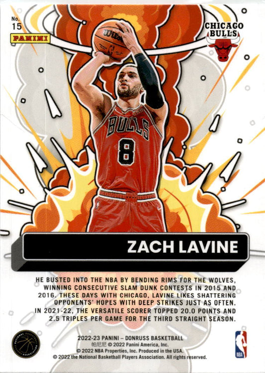 2022-23 Donruss Bomb Sqaud #15 Zach LaVine Chicago Bulls