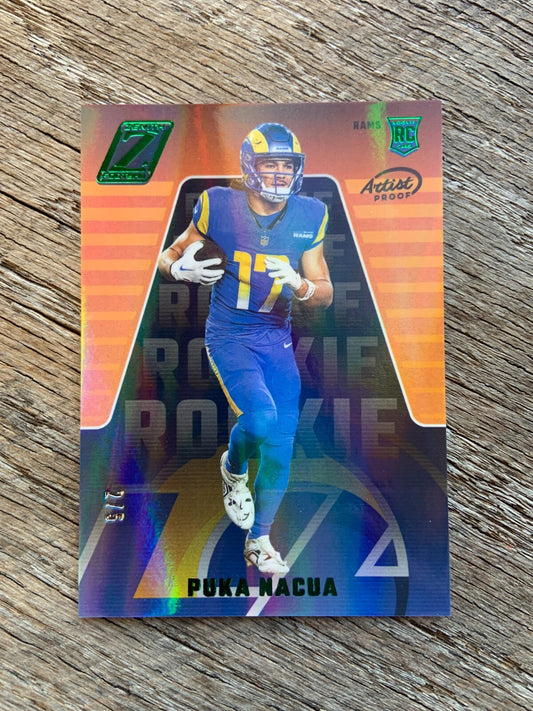 2023 Panini Zenith Puka Nacua Rookie Artist Proof Green  /5 SP Los Angeles Rams