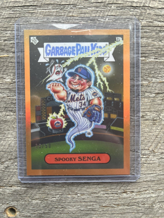 2023 Topps MLB x GPK Series 3 #17 Spooky Senga Orange #/50 New York Mets