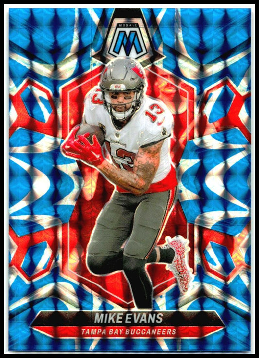 2024 Panini Mosaic Mosaic Reactive Blue #206 Mike Evans Tampa Bay Buccaneers